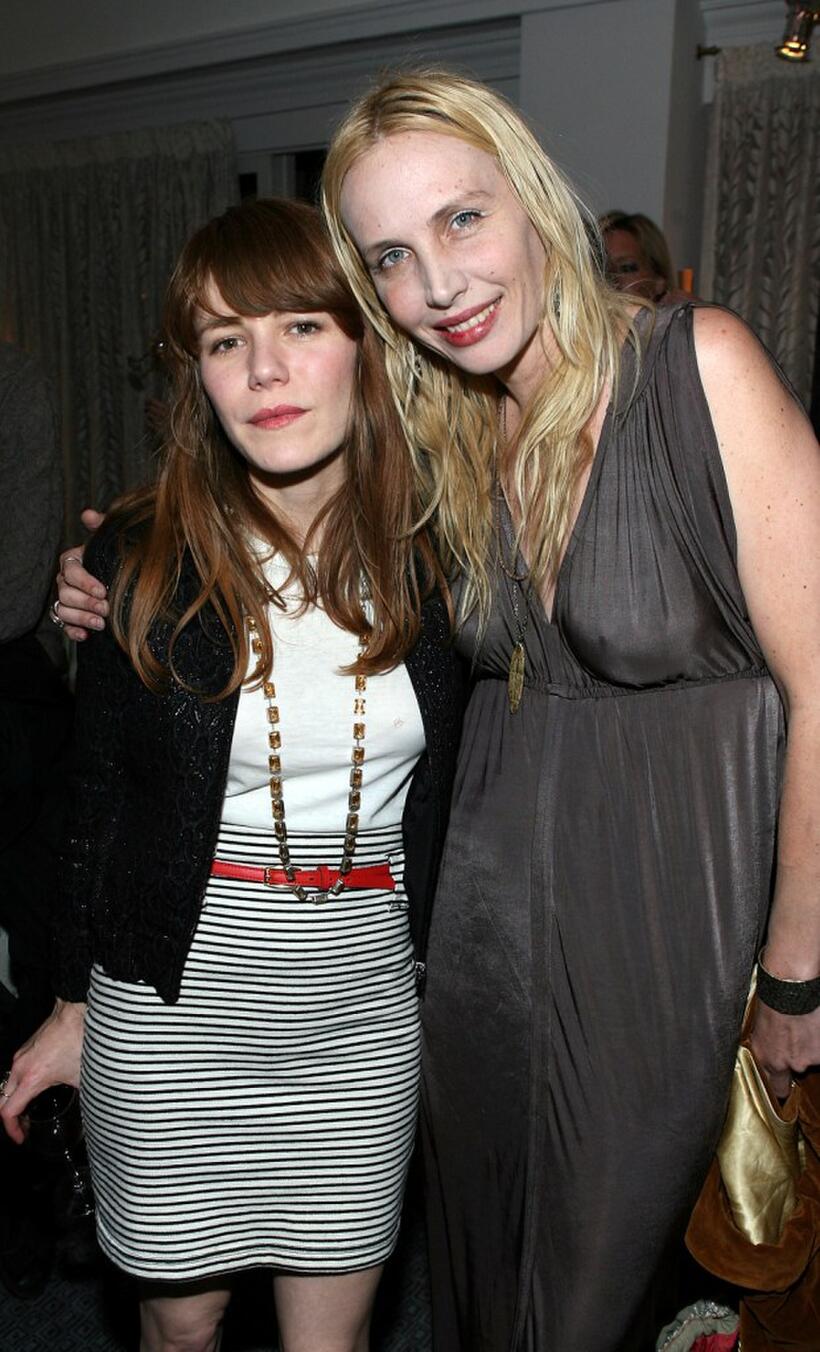 Jenny Lewis and Carmen Hawk at the presentation of Jovovich-Hawk For MNG Collection.