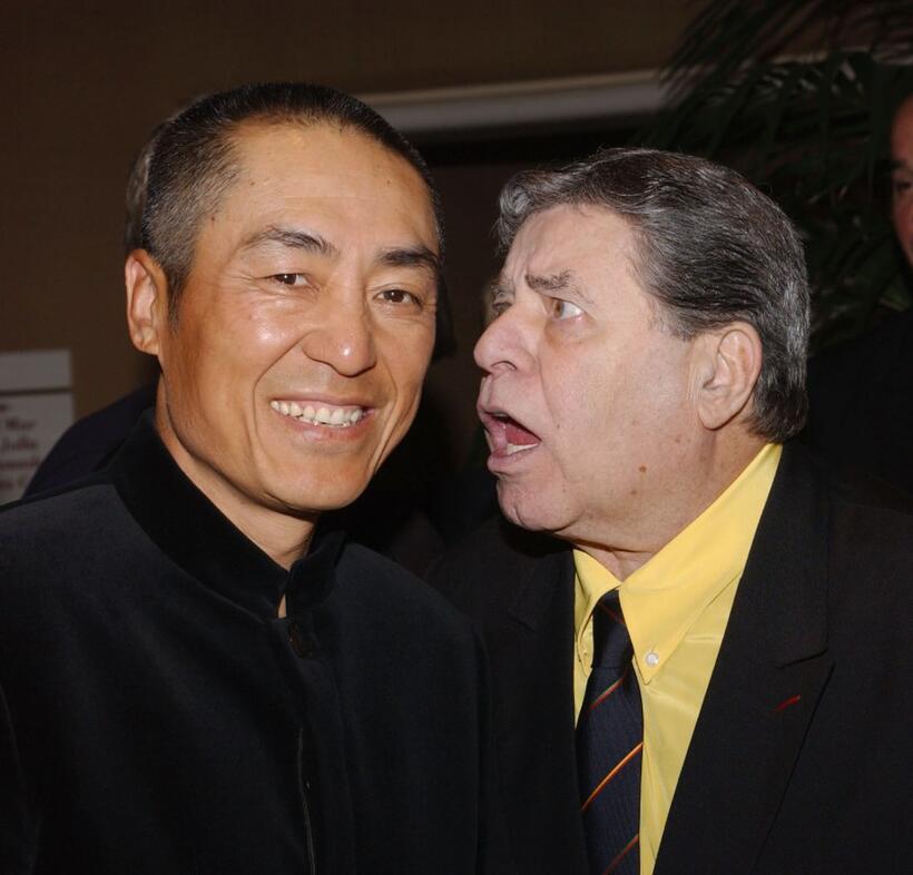 Jerry Lewis and Zhang Yimou at The 30th Annual Los Angeles Film Critics Association Awards.