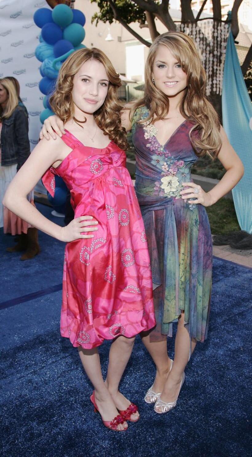 Emma Roberts and Joanna 'Jojo' Levesque at the premiere of 'Aquamarine.'