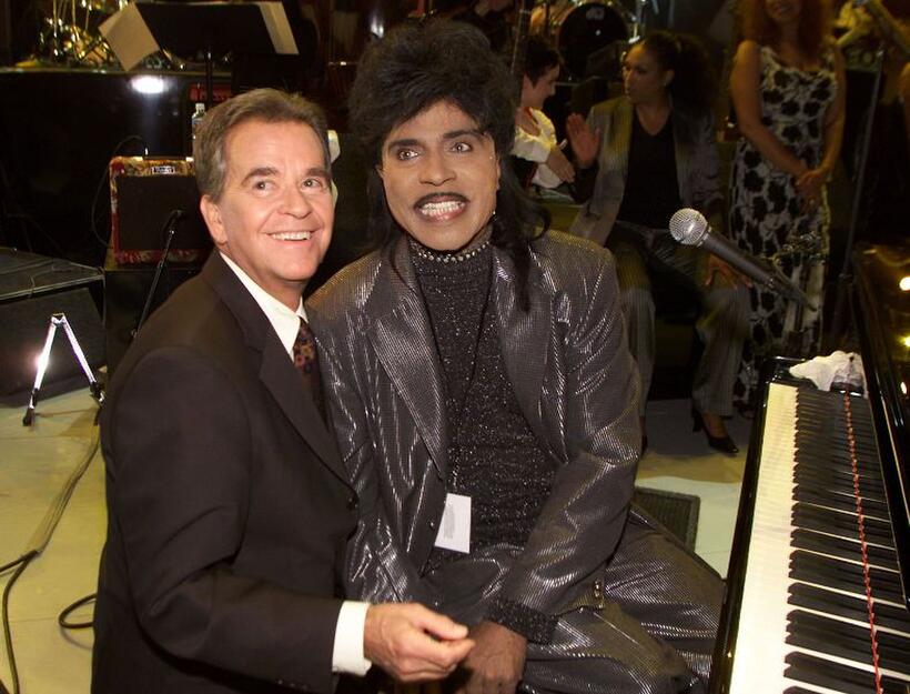 Dick Clark and Little Richard at the taping of "American Bandstand's 50th A Celebration."