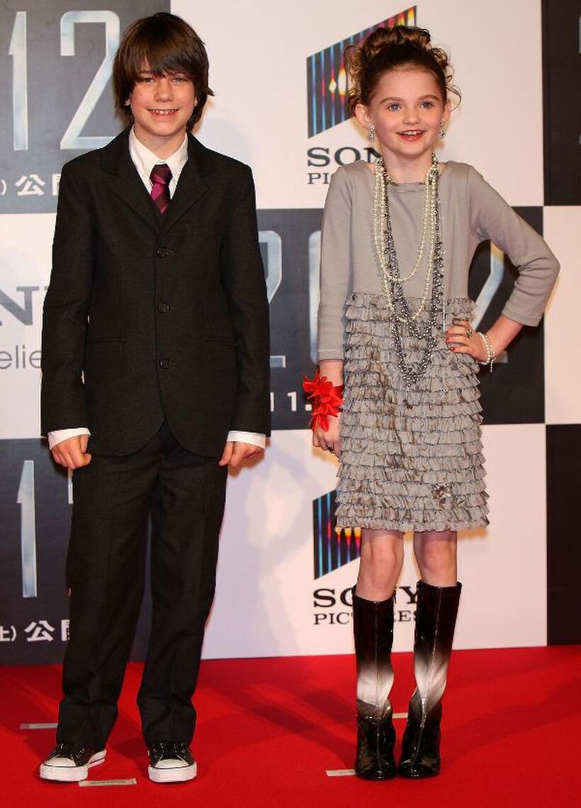 Liam James and Morgan Lily at the Japan premiere of "2012."