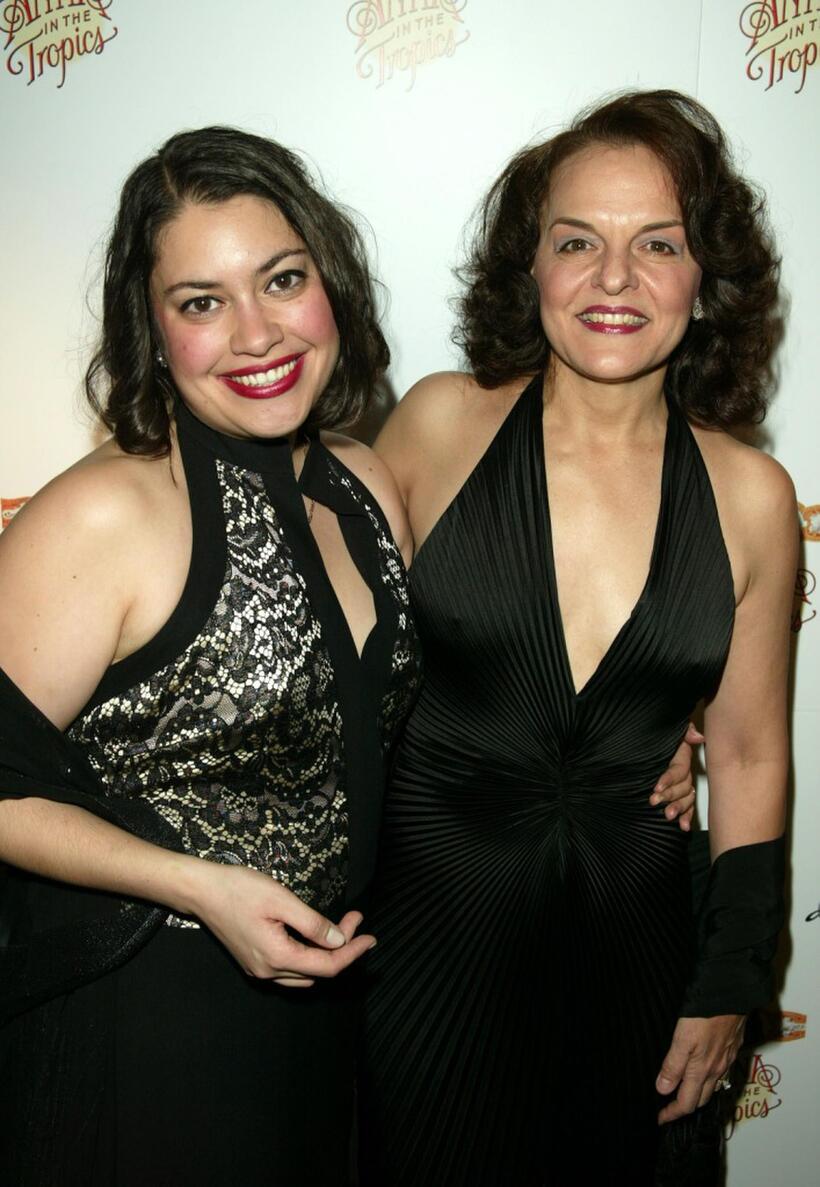 Vanessa Aspillaga and Priscilla Lopez at the after party of the play opening of "Anna in the Tropics."