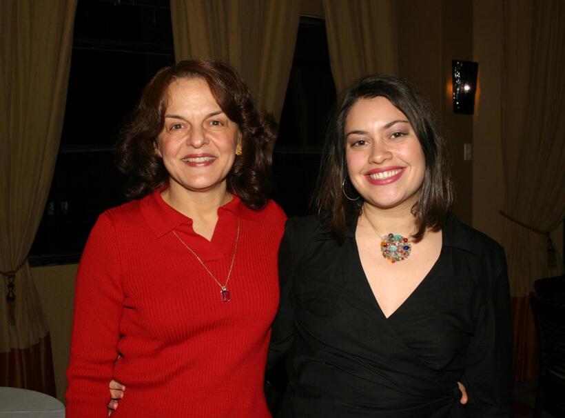 Priscilla Lopez and Vanessa Aspillaga at the Latin Media Commission.