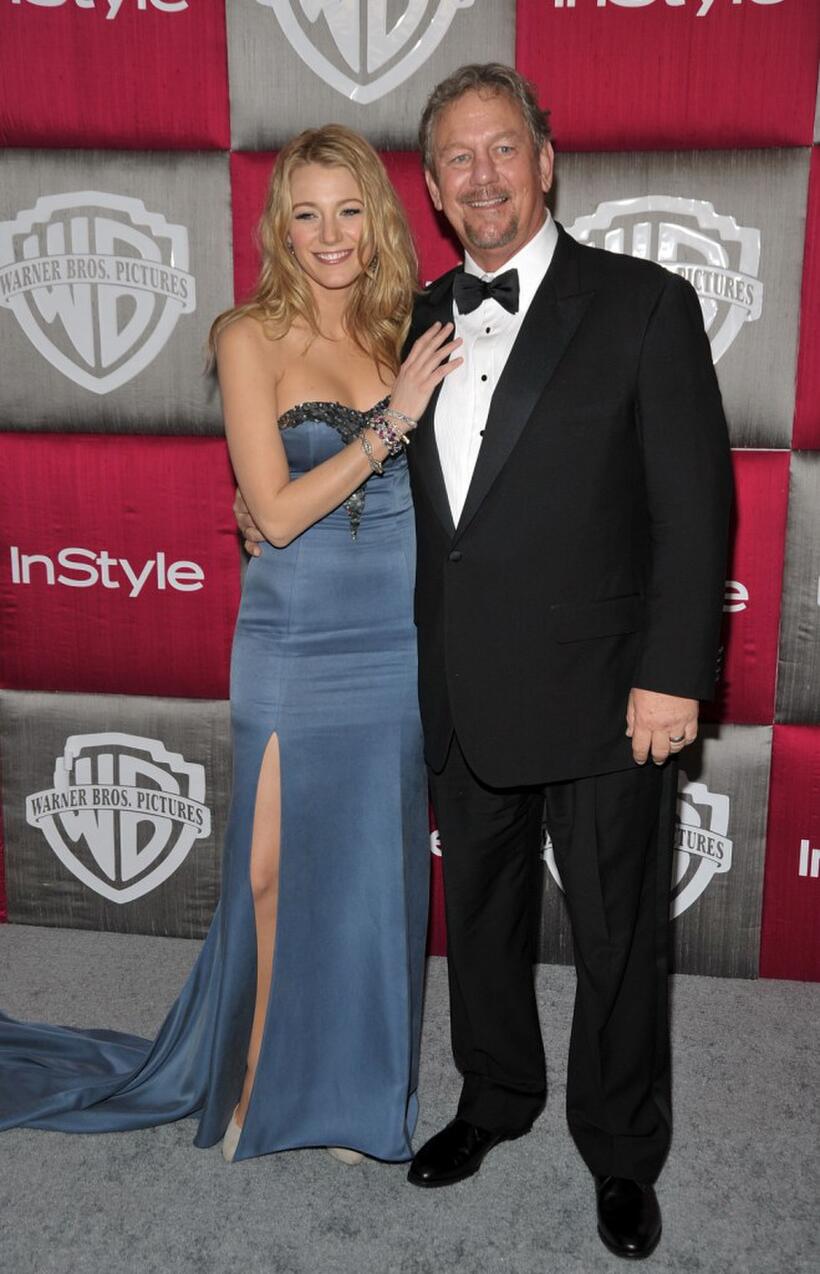 Blake Lively and Ernie Lively at the 66th Annual Golden Globe Awards.