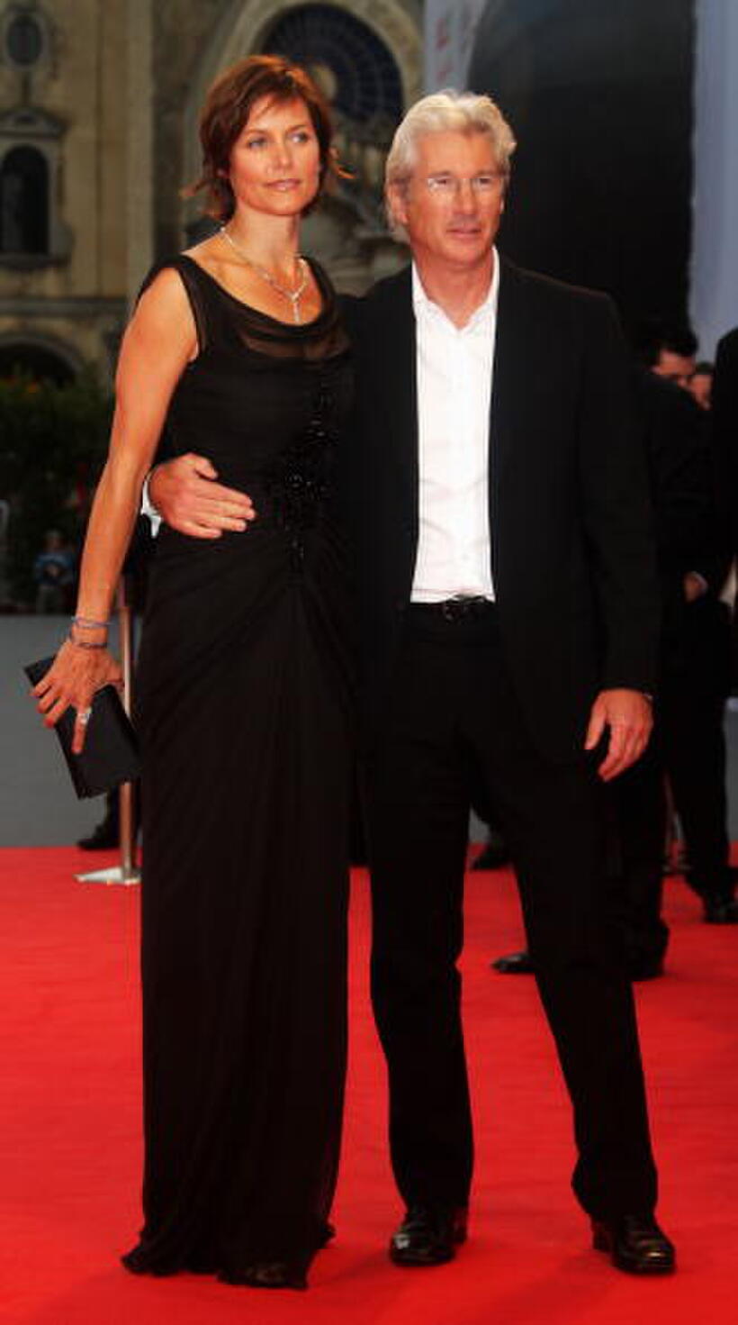 Carey Lowell and Richard Gere at the premiere of "I'm Not There" during the 64th Venice Film Festival.