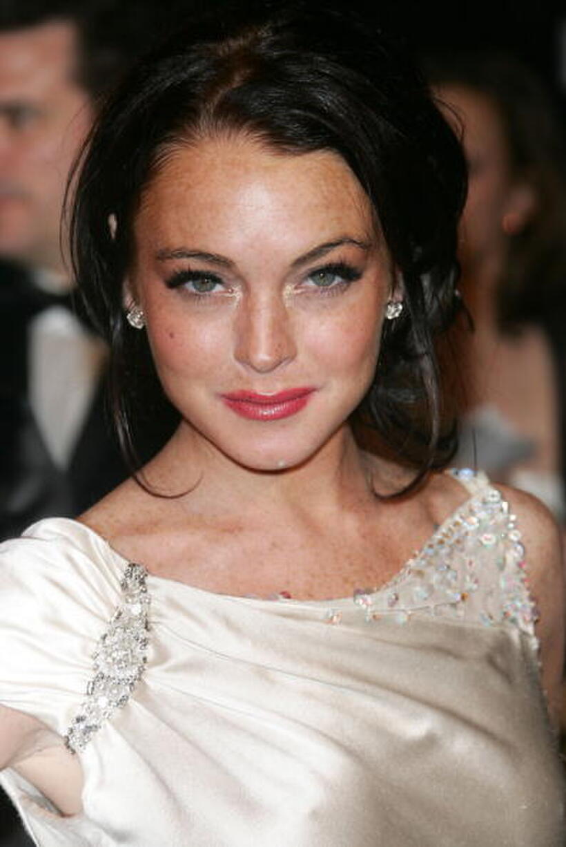 Lindsay Lohan at the Vanity Fair Oscar Party.