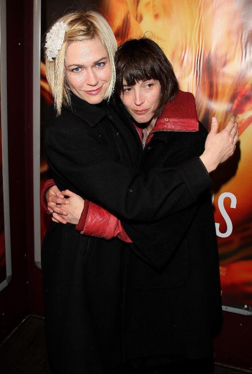 Marie-Josee Croze and Florence Loiret-Caille at the premiere of "Je l'aimais."