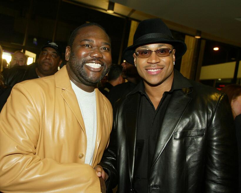 LL cool J and Gary Hardwick at the premiere of "Deliver Us From Eva."
