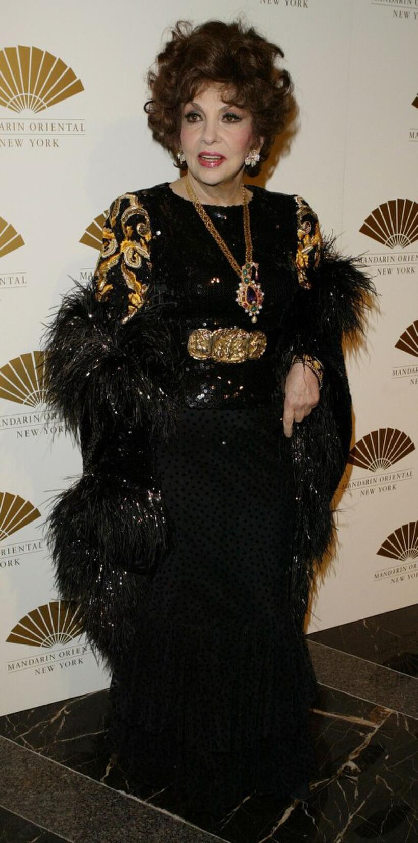 Gina Lollobrigida at the gala opening of the Mandarin Oriental.
