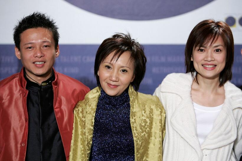 Lee Kang-Sheng, Lu Yi-ching and Chen Shiang-Chyi at the press conference of "Tian Bian Yi Duo Yun" during the 55th annual Berlinale International Film Festival.