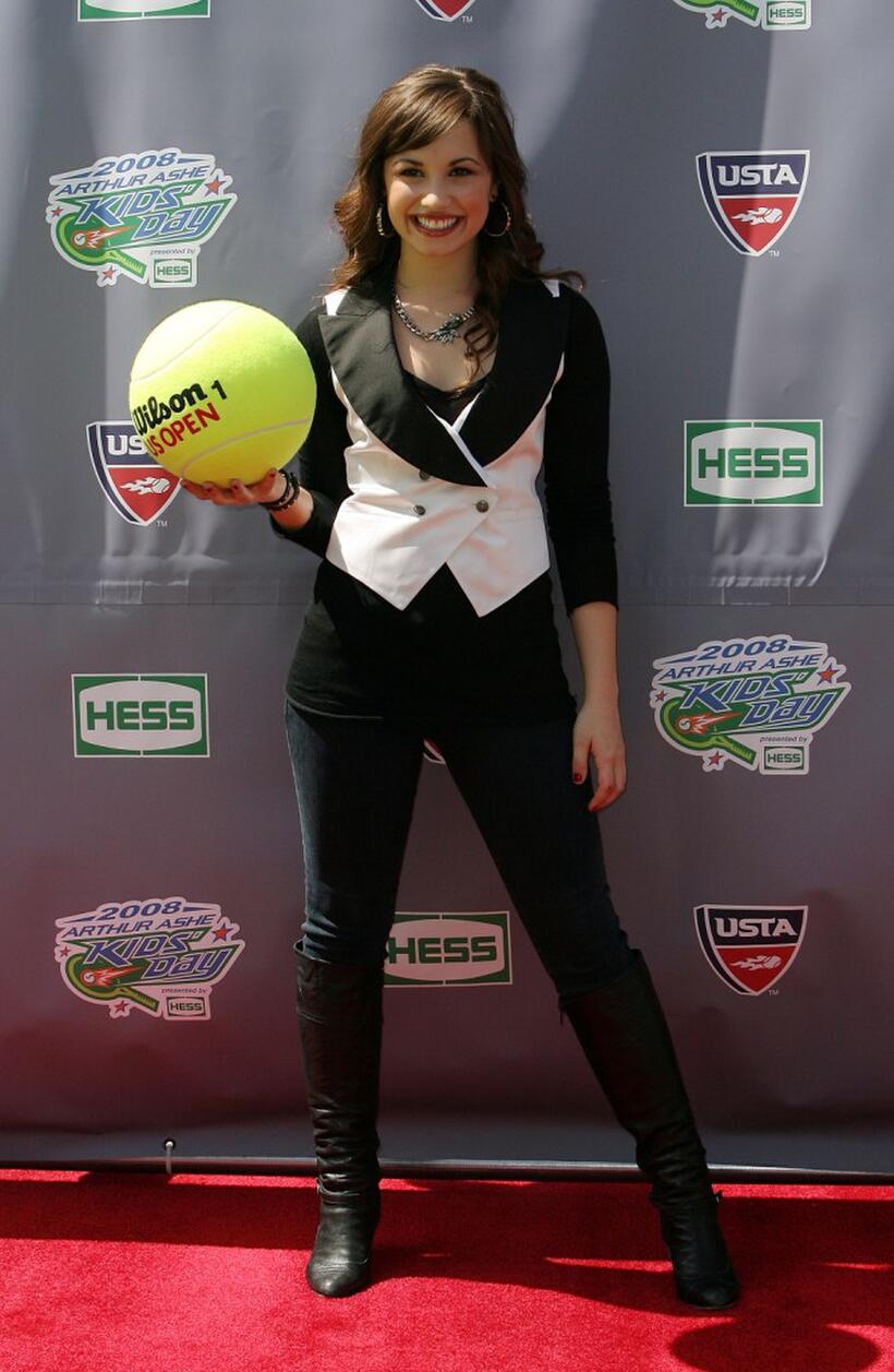 Demi Lovato at the 2008 Arthur Ashe Kids Day.