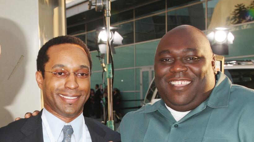 Chuck Bush and Faizon Love at the premiere of "Who's Your Caddy."