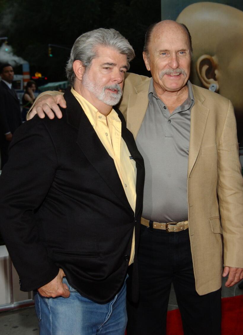 George Lucas and Robert Duvall at the New York photocall of "THX 1138".