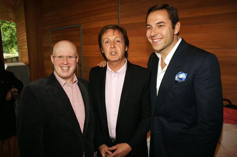 Matt Lucas, Sir Paul McCartney and David Walliams at the Meat Free Monday Launch.