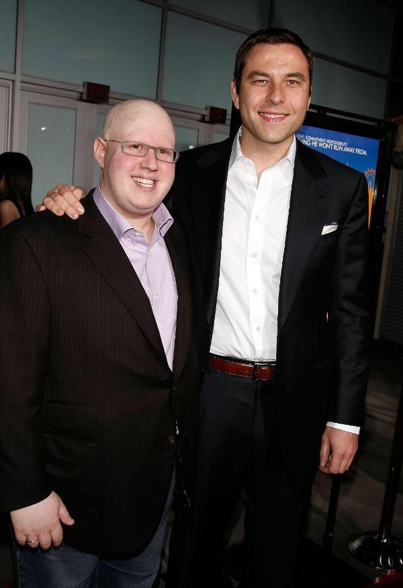 Matt Lucas and David Walliams at the premiere of "Run, Fat Boy, Run."