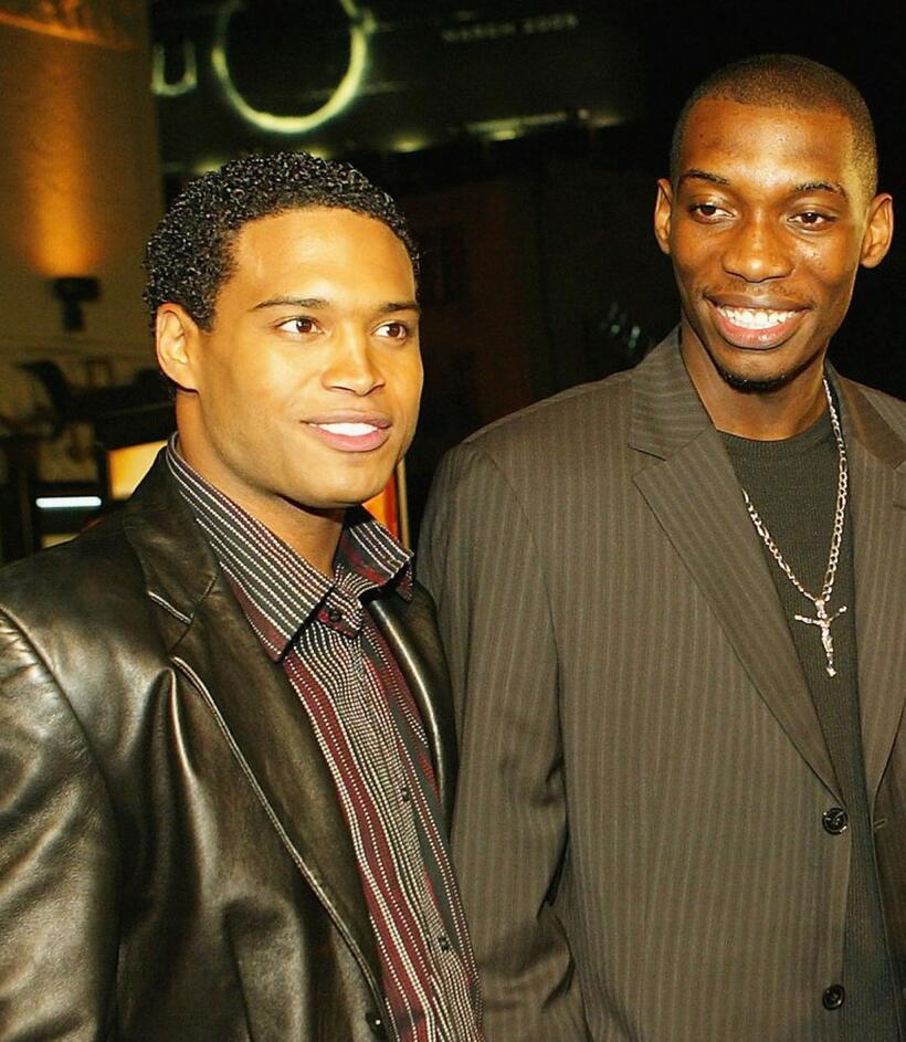 Texas Battle and Nana Gbewonyo at the premiere of "Coach Carter."
