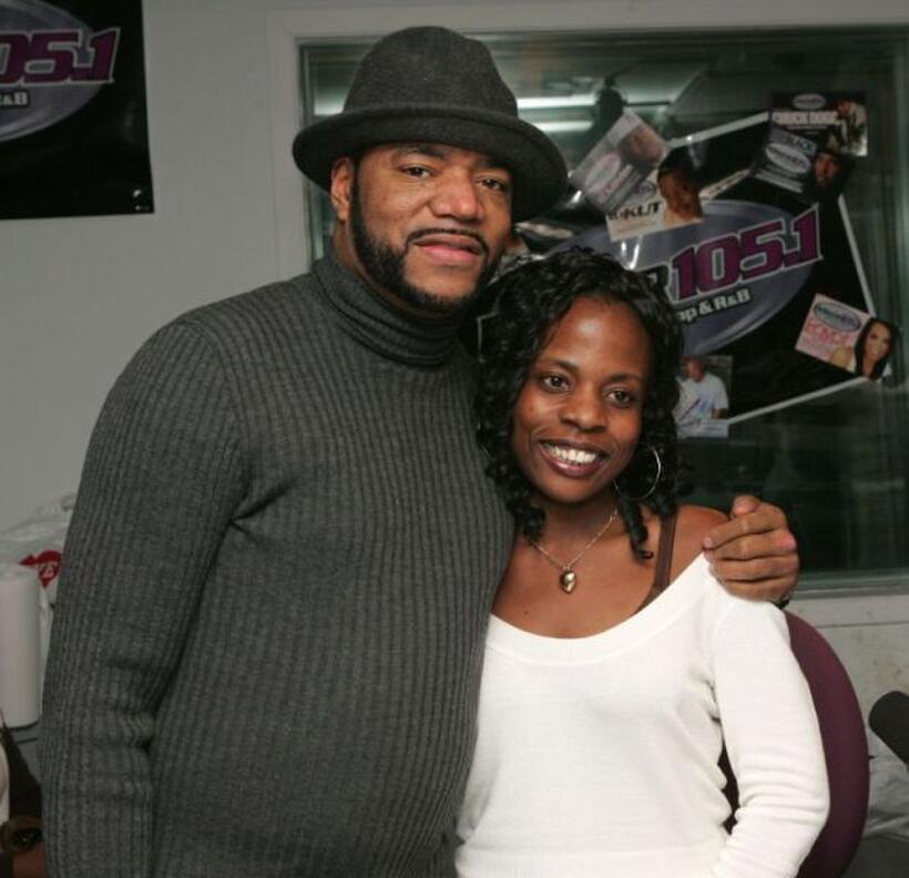 Ed Lover and Keisha Mack at the radio station Power 105.1.