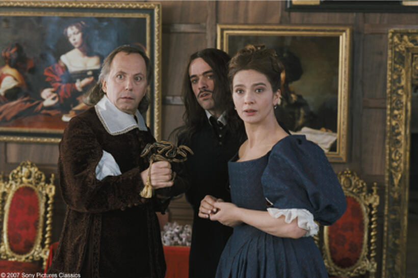 Fabrice Luchini, Romain Duris and Laura Morante in "Molière."