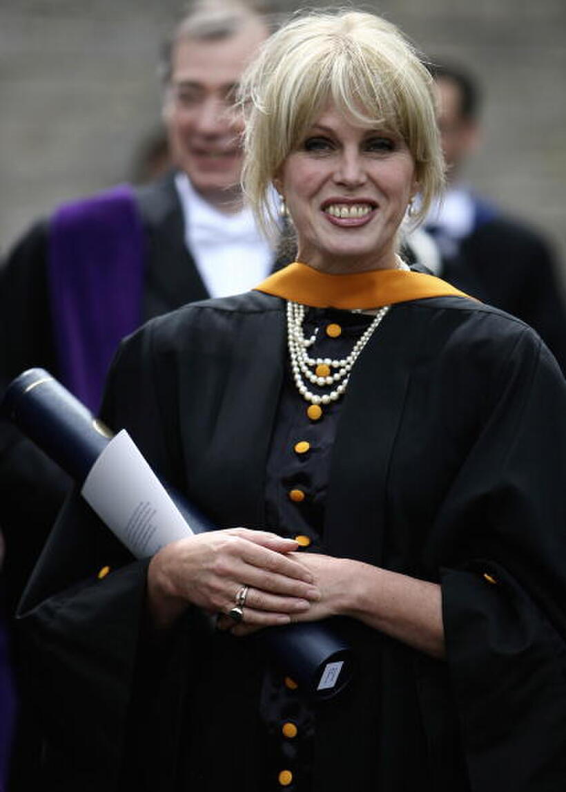 Joanna Lumley at the St Andrews University where she received a honorary degree.