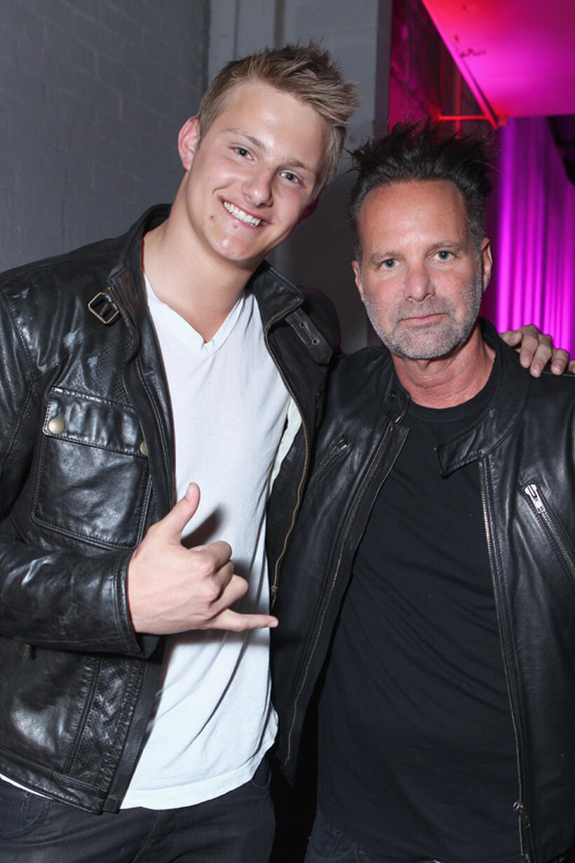 Alexander Ludwig and NYLON editor-in-chief Marvin Scott Jarrett at the NYLON Magazine 13th Anniversary Celebration in California.