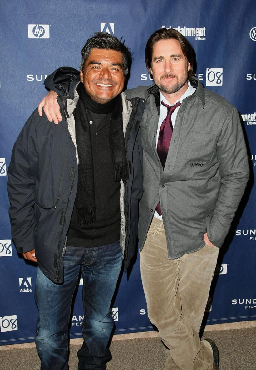 George Lopez and Luke Wilson at the premiere of "Henry Poole Is Here" during the 2008 Sundance Film Festival.