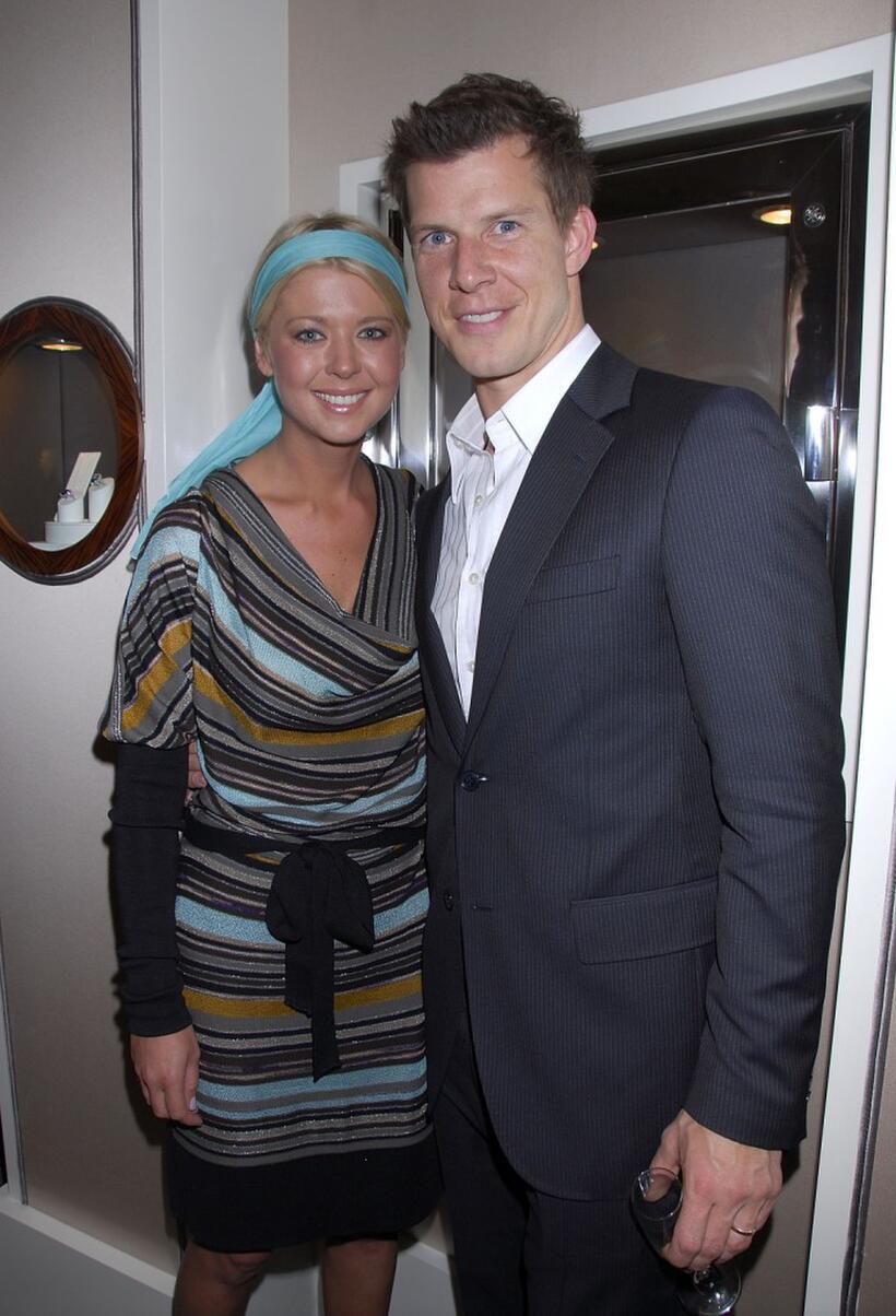 Tara Reid and Eric Mabius at the opening of Garrard flagship store.