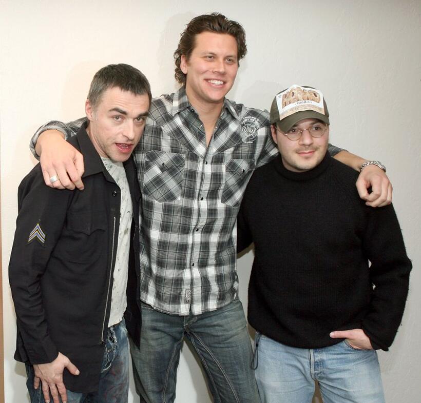 Miles Dougal, Hayes MacArthur and Adam Rifkin at the premiere of "Homo Erectus" during the 2007 Slamdance Film Festival.