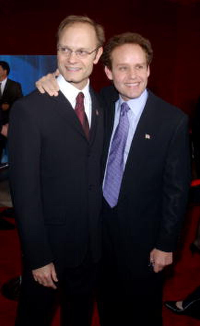 Peter MacNicol and and David Hyde Pierce at the 53rd Annual Primetime Emmy Awards.