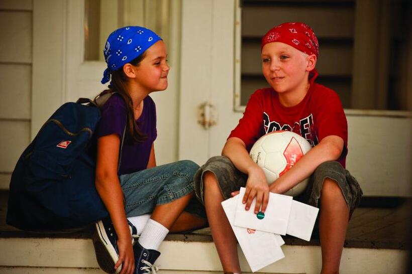 Bailee Madison as Samantha Perryfield and Tanner Maguire as Tyler Doherty in "Letters to God."