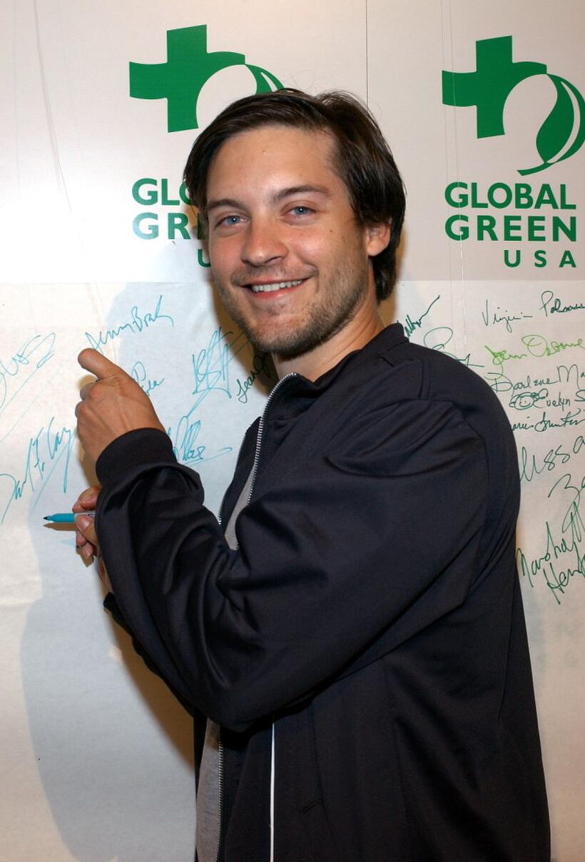 Tobey Maguire at the Rock The Earth Summit Party.