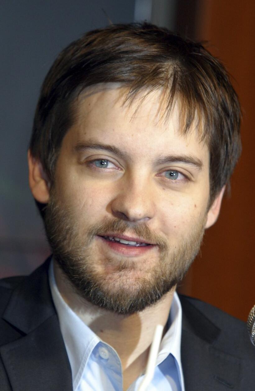 Tobey Maguire at the Tokyo press conference for "Spiderman 2".