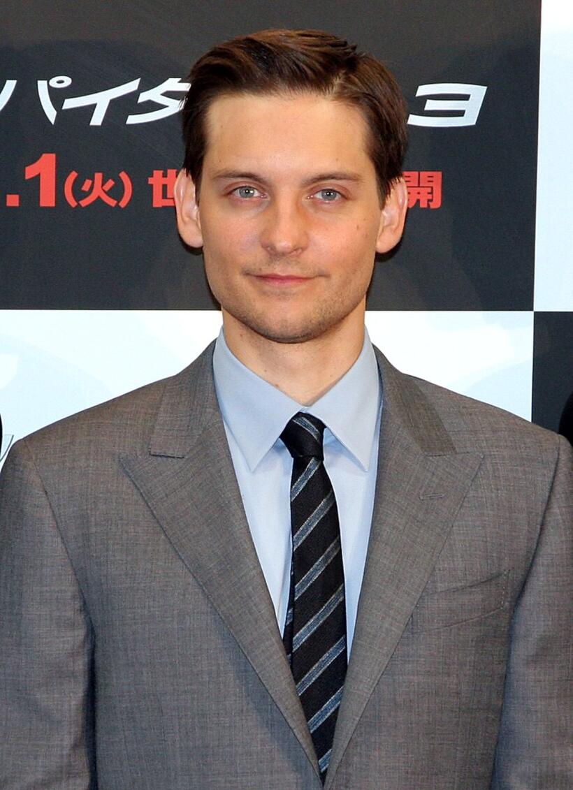 Tobey Maguire at the Tokyo press conference for "Spiderman 3".