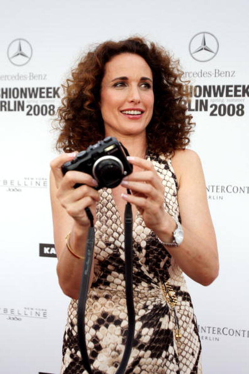 Andie MacDowell at the Michalsky fashion show during the Mercedes-Benz Fashion Week Berlin Spring/Summer 2008.
