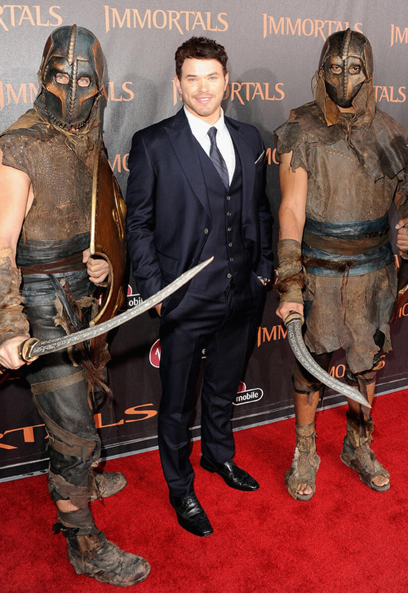 Kellan Lutz at the world premiere of "Immortals" in California.