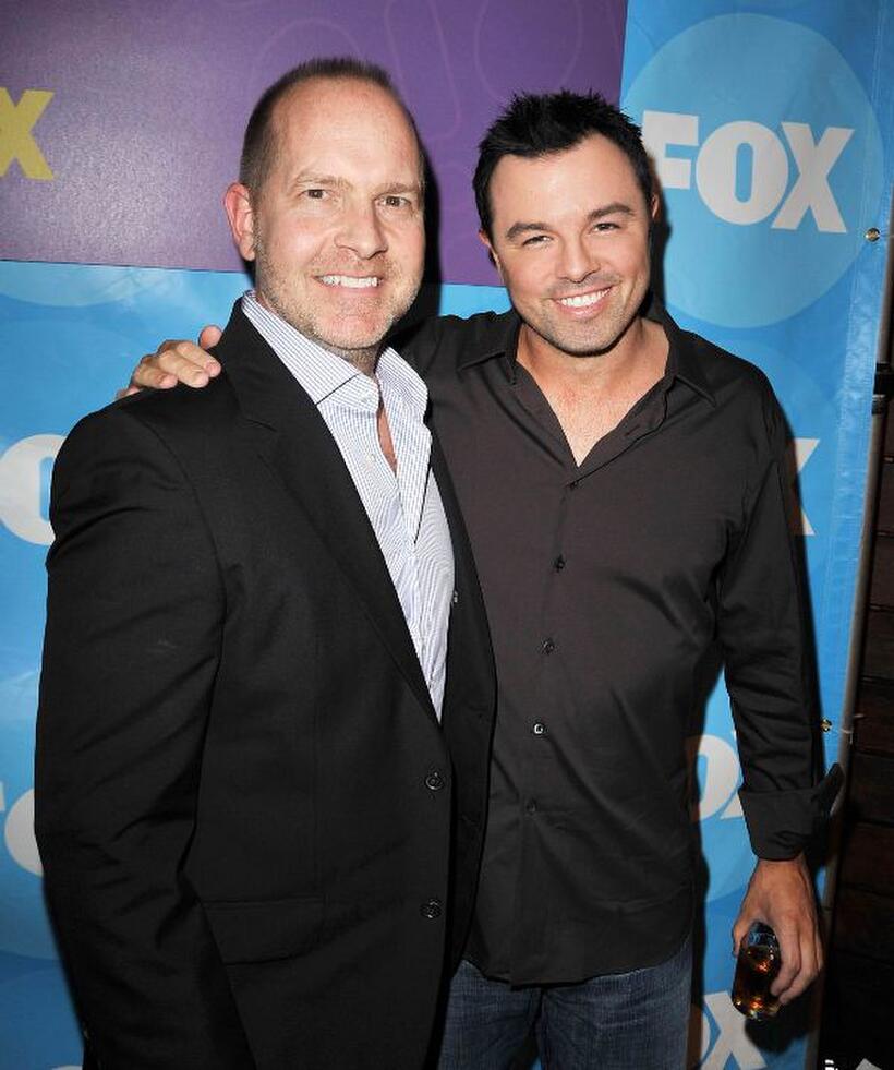 Mike Henry and Seth MacFarlane at the premiere party of "The Cleveland Show."