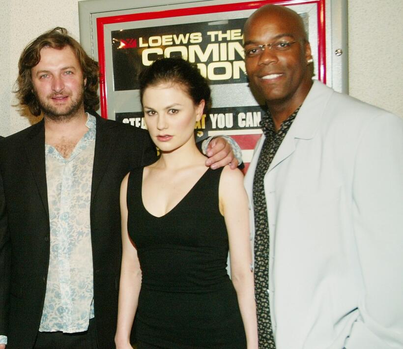 Director Gregor Jordan, Anna Paquin and Shiek Mahmud-Bey at the New York premiere of "Buffalo Soldiers."