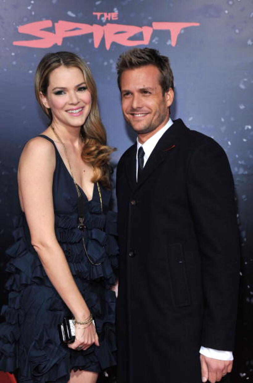 Jacinda Barrett and Gabriel Macht at the Los Angeles premiere of "The Spirit."