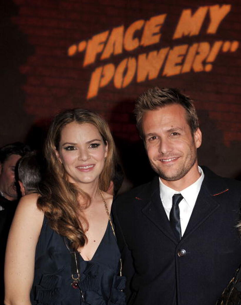 Jacinda Barrett and Gabriel Macht at the after party of the premiere of "The Spirit."