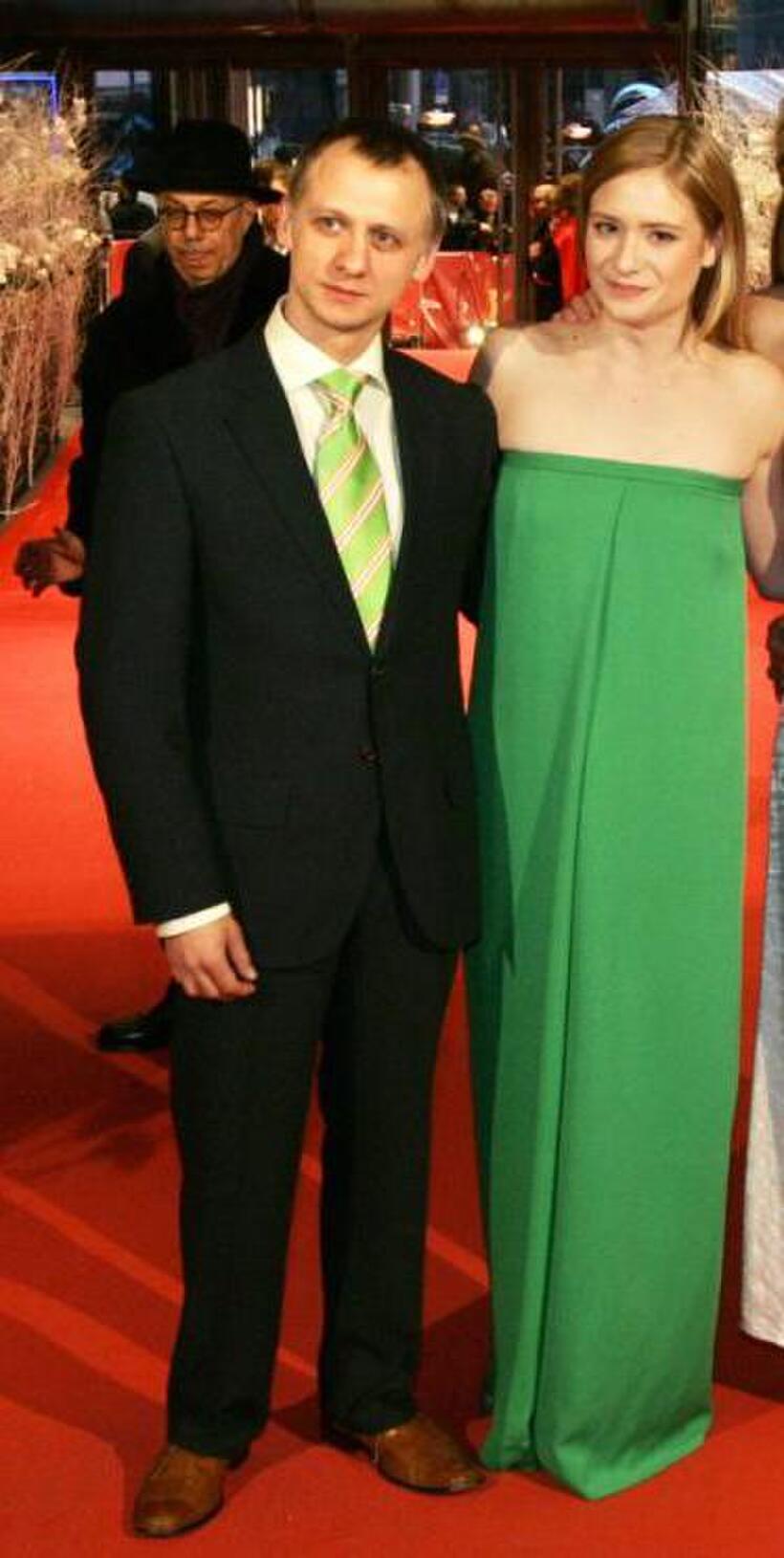 Ivan Barnev and Julia Jentsch at the screening of "I Served the King of England" during the 57th Berlinale International Film Festival.