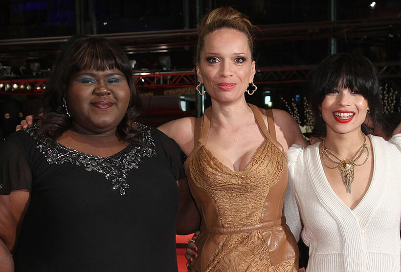 Gabourey Sidibe, Victoria Mahoney and Zoe Kravitz at the premiere of "Yelling To The Sky" during the 61st Berlin International Film Festival.
