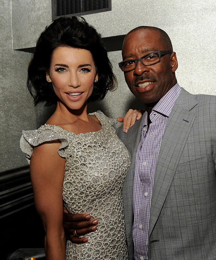 Jacqueline MacInnes-Wood and Courtney B. Vance at the after party of California premiere of "Final Destination 5."