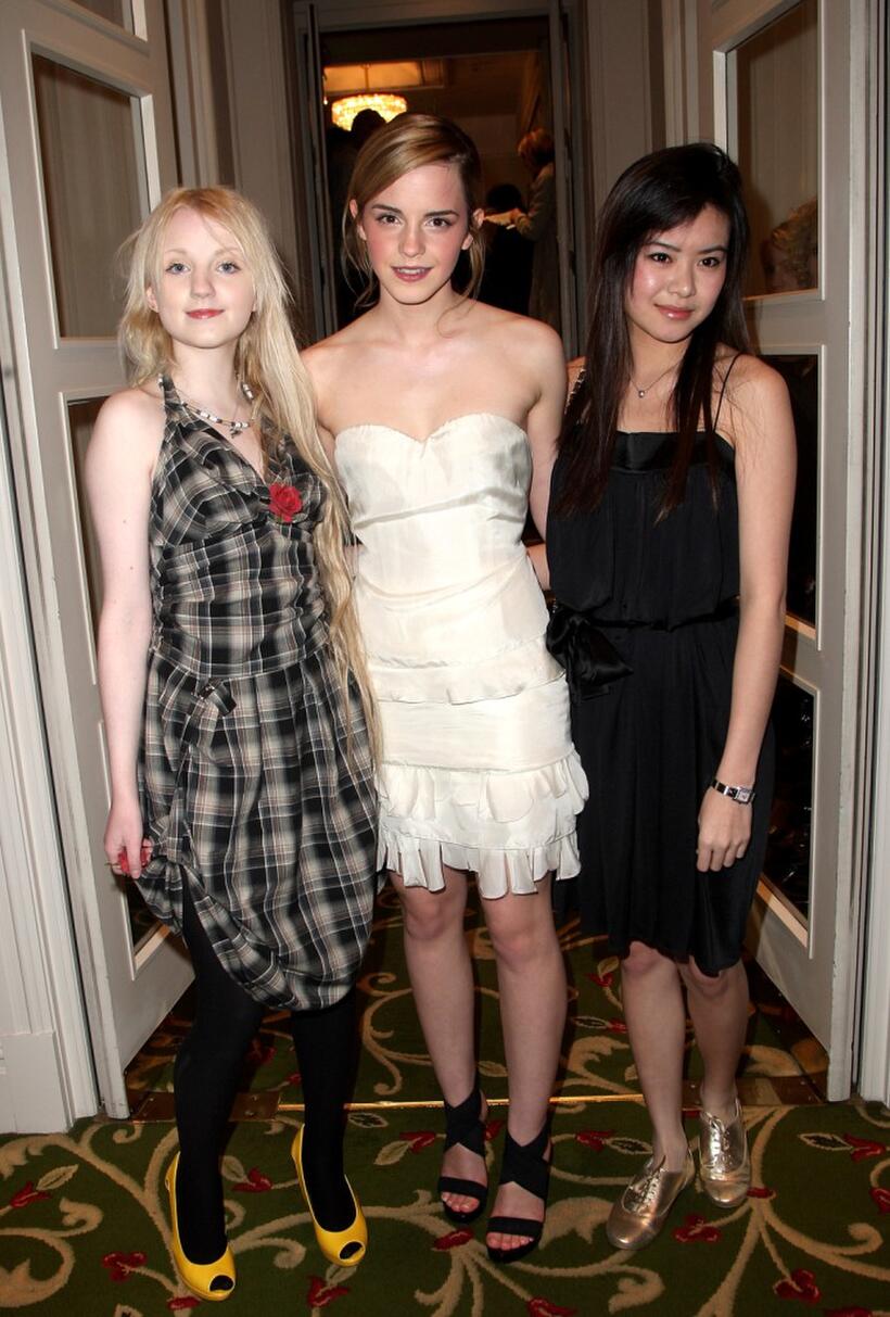 Evanna Lynch, Emma Watson and Katie Leung at the Sony Ericsson Empire Awards 2008.