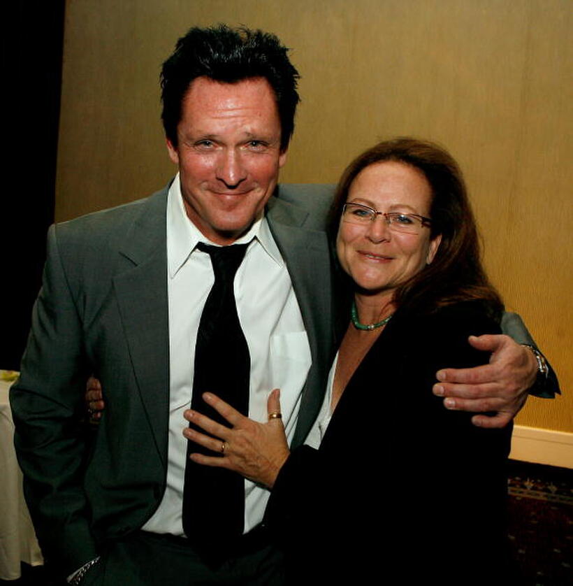 Michael Madsen and Sally Menke at the 57th annual ACE Eddie Awards cocktail reception held at the Beverly Hilton Hotel.