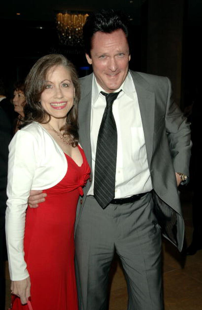 Michael Madsen and Vicki Roberts at the 57th annual ACE Eddie Awards cocktail reception held at the Beverly Hilton Hotel.