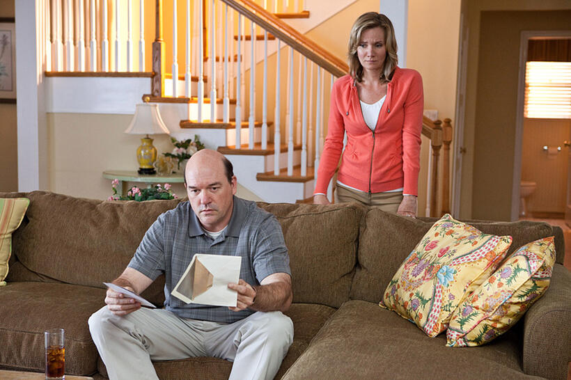 John Carrolll Lynch as Bernie and Beth Littleford as Claire in "Crazy, Stupid, Love."