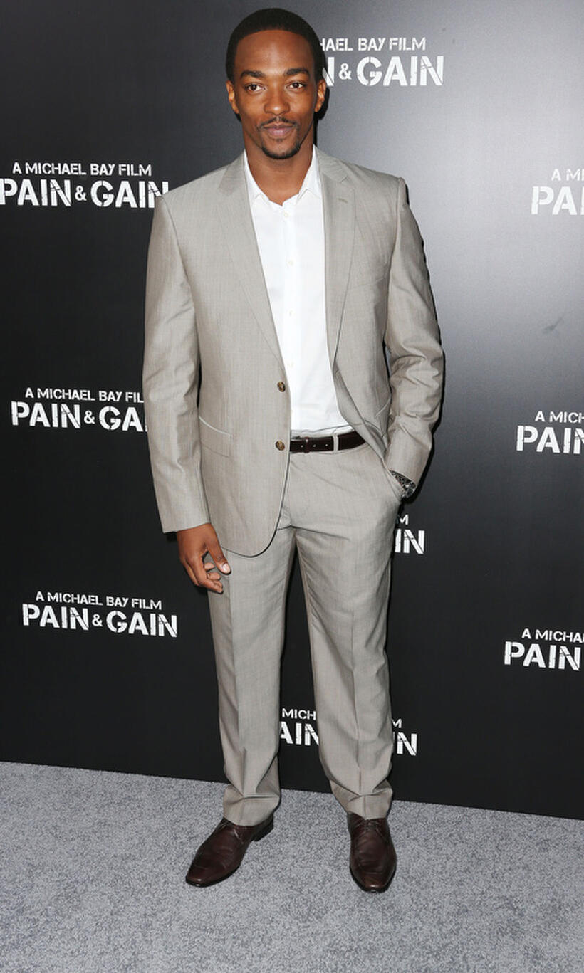 Anthony Mackie at the California premiere of "Pain & Gain."