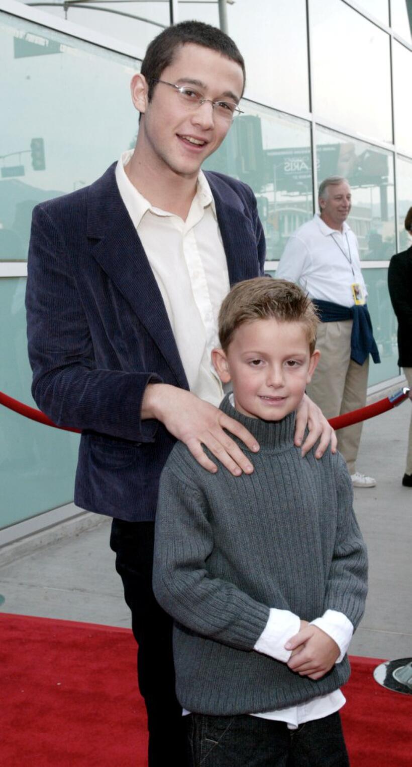 Joseph Gordon-Levitt and Austin Majors at the premiere of "Treasure Planet."