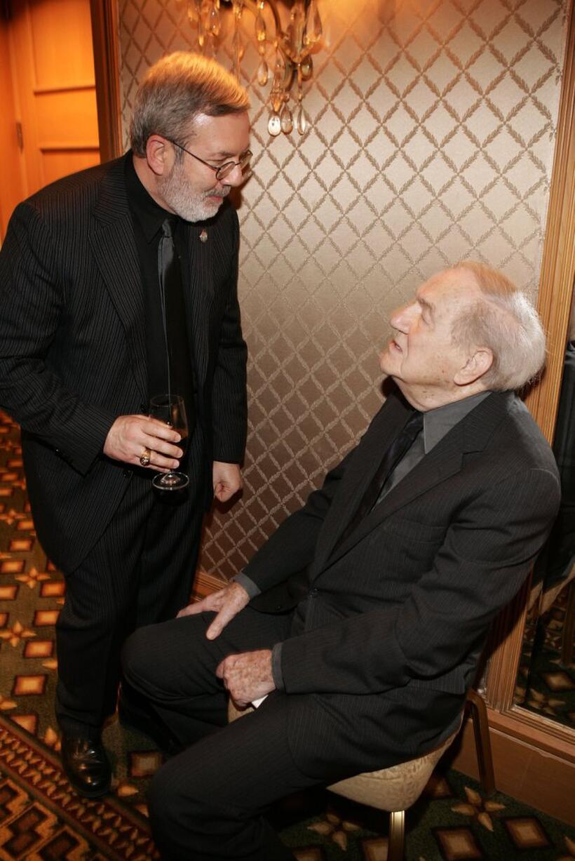 Karl Malden and Film critics Leonard Maltin at the 31st Annual Los Angeles Film Critics Association Awards.