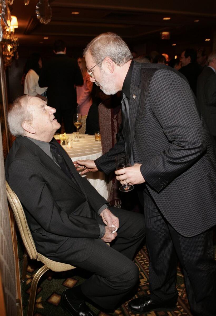 Karl Malden and Film critics Leonard Maltin at the 31st Annual Los Angeles Film Critics Association Awards.