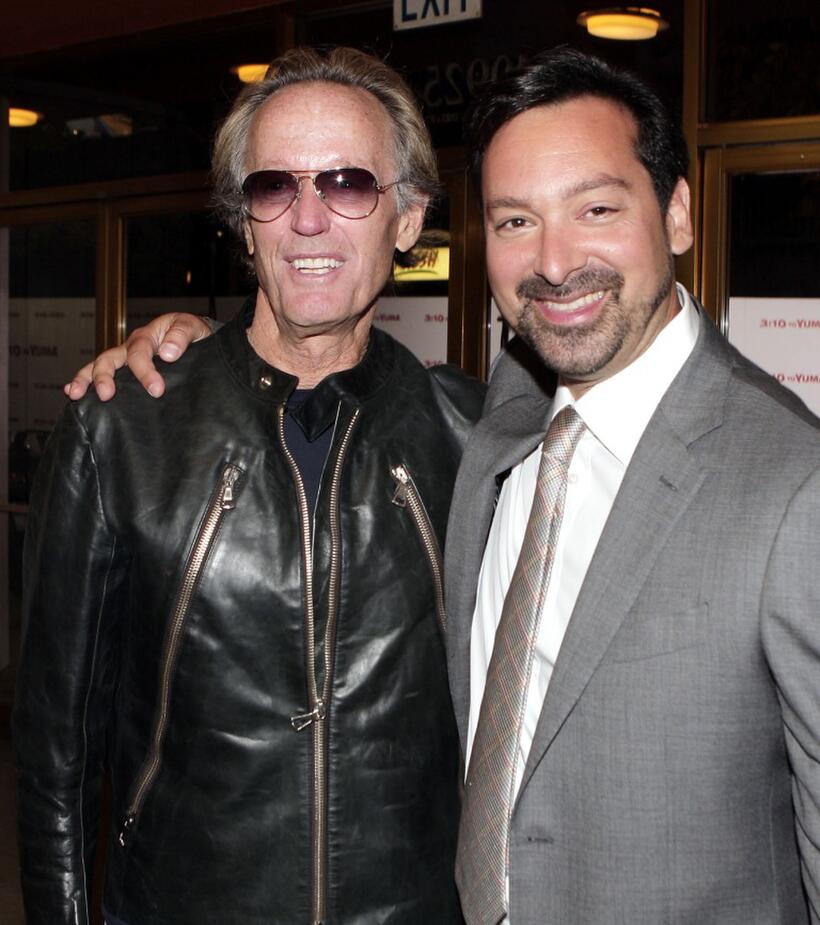 James Mangold and Peter Fonda at the premiere of "3:10 to Yuma."